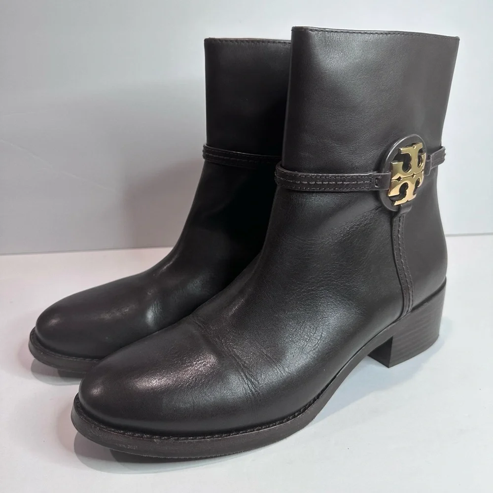 Women's Tory Burch Brown Leather Ankle Boots